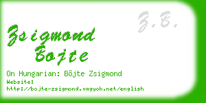 zsigmond bojte business card