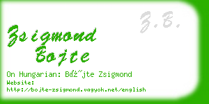 zsigmond bojte business card